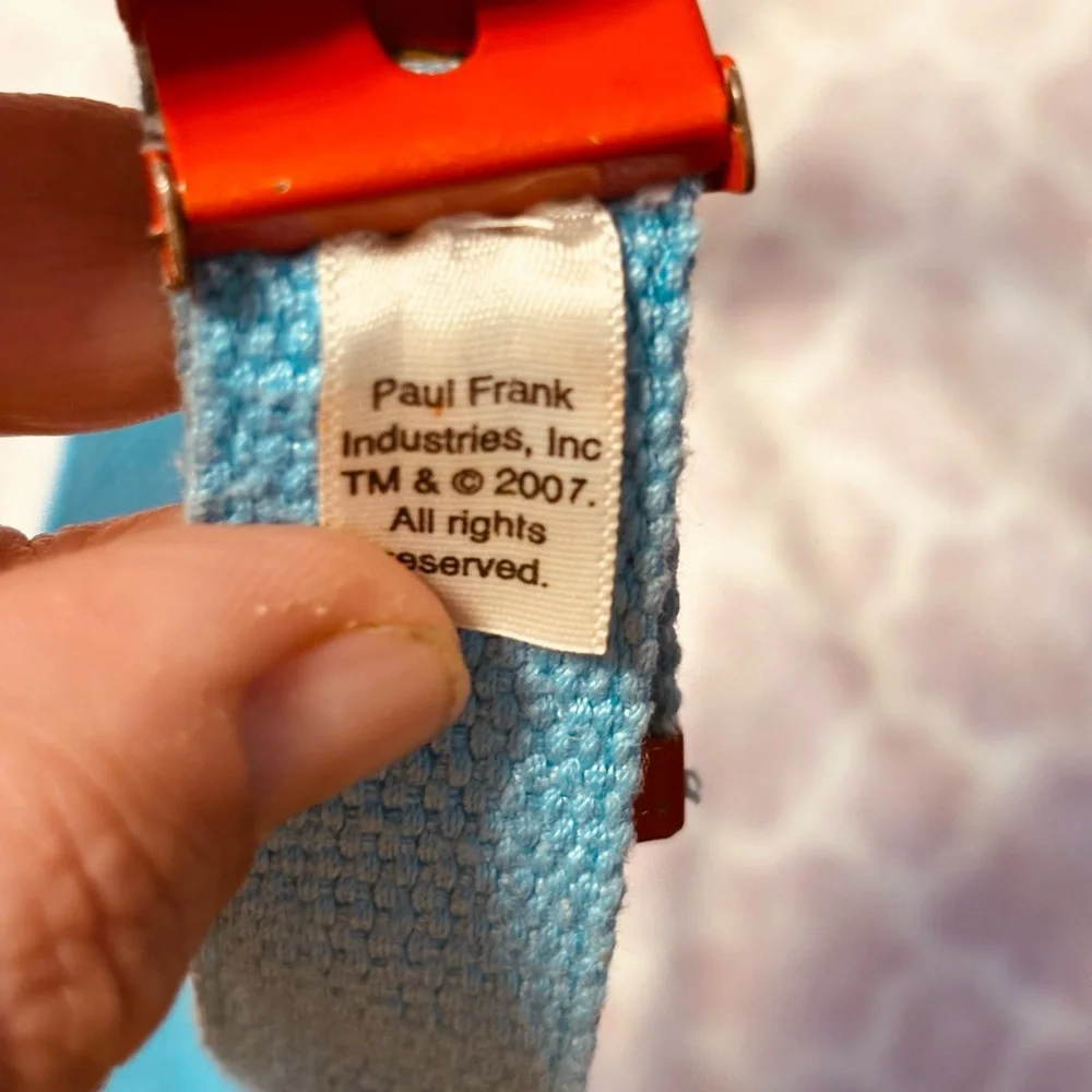 Paul Frank Blue Belt with Gold Accents